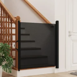 vidaXL udtrækkelig låge til kæledyr 82,5x125 cm sort