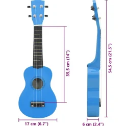 vidaXL ukulelesæt med taske til børn 21