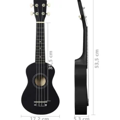 vidaXL ukulelesæt med taske til børn 21