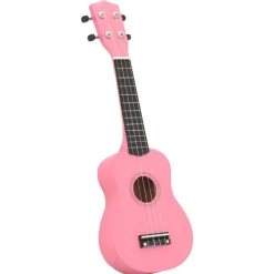 vidaXL ukulelesæt med taske til børn 21" pink