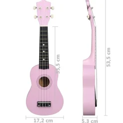vidaXL ukulelesæt med taske til børn 21