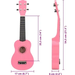 vidaXL ukulelesæt med taske til børn 21