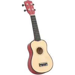 vidaXL ukulelesæt sopran med taske til børn 21" lyst træ