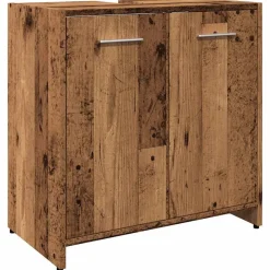 vidaXL underskab til håndvask 60x30x60 cm konstrueret træ gammelt træ