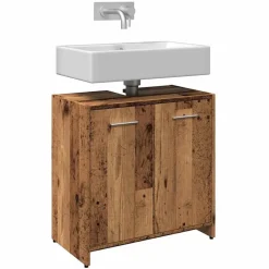 vidaXL underskab til håndvask 60x30x60 cm konstrueret træ gammelt træ