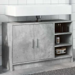 vidaXL underskab til håndvask 90x29x55 cm konstrueret træ betongrå