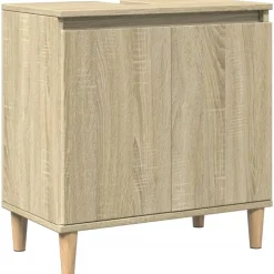 vidaXL underskab til håndvask 58x33x60 cm konstrueret træ sonoma-eg