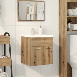 vidaXL underskab til håndvask 41x38,5x46 cm konstrueret træ kunsteg