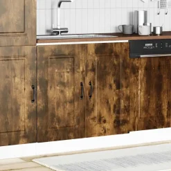 vidaXL underskab til vask Kalmar 80x46x81,5cm konstrueret træ røget eg