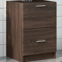 vidaXL underskab 40x37x59 cm konstrueret træ brun egetræsfarve
