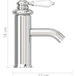 vidaXL vandhane til badeværelseshåndvask 130x180 mm kromfinish
