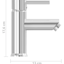 vidaXL vandhane til badeværelseshåndvask 130x176 mm kromfinish