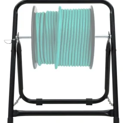 vidaXL vandslangestativ 48 cm 45 kg pulverlakeret stål sort