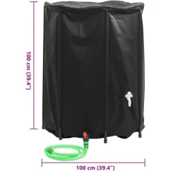 vidaXL vandtank med hane sammenfoldelig 750 l PVC