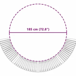vidaXL Varme Badekar Omgivelse Halvrundt Brun 252 x 112 x 55,5 cm