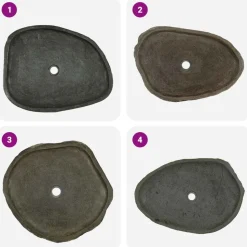 vidaXL Vask Basin Grå 65 x 50 x 6 cm River Stone