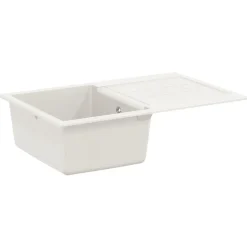 vidaXL Vask Hvid 780 x 500 mm 80% Kvarts og 20% Resin