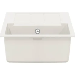 vidaXL Vask Hvid 780 x 500 mm 80% Kvarts og 20% Resin