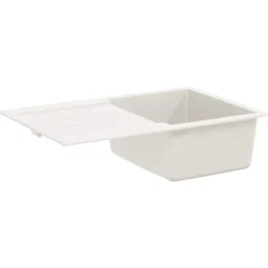 vidaXL Vask Hvid 780 x 500 mm 80% Kvarts og 20% Resin