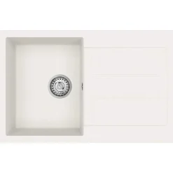 vidaXL Vask Hvid 780 x 500 mm 80% Kvarts og 20% Resin