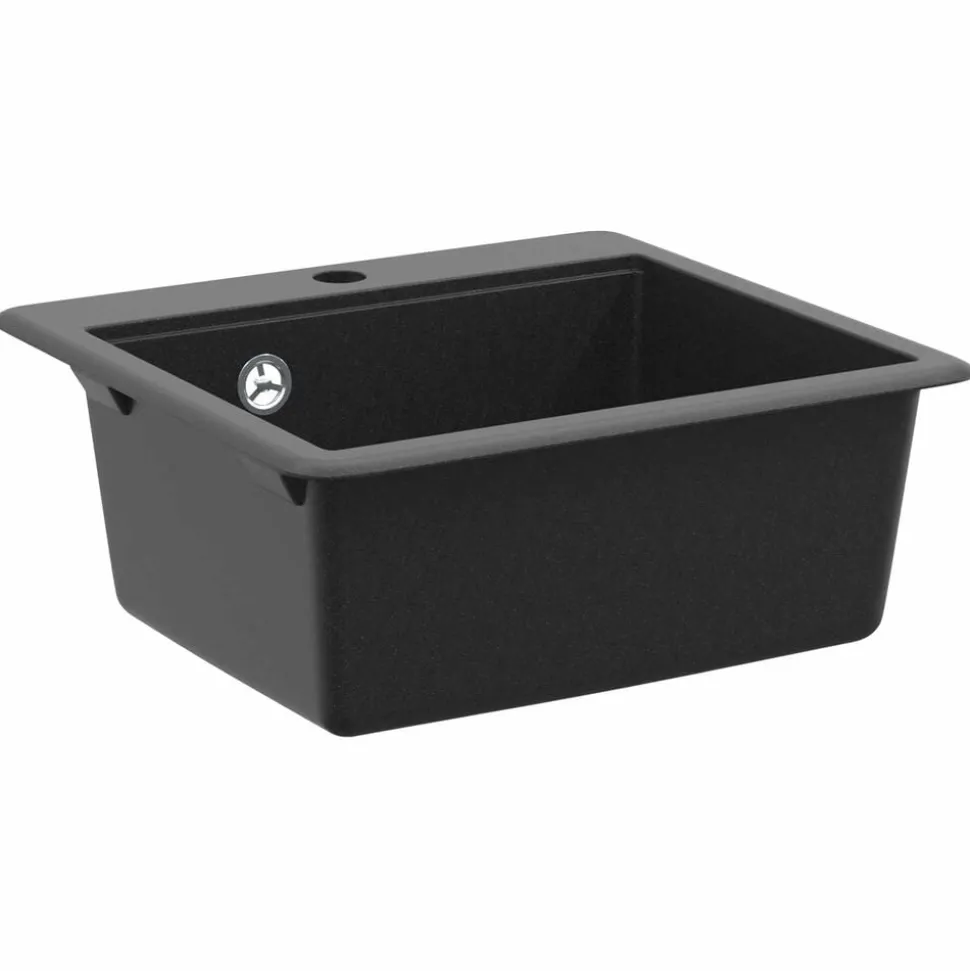 vidaXL Vask Sort 470 x 440 mm Granit