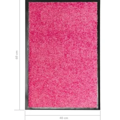 vidaXL vaskbar dørmåtte 40x60 cm pink