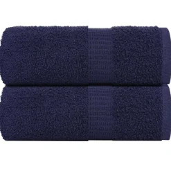 vidaXL vaskehåndklæder FROGN 2 stk. marineblå 30x30 cm 360 gsm