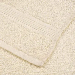 vidaXL vaskehåndklæder FROGN 2 stk. cremefarvet 30x30 cm 360 gsm