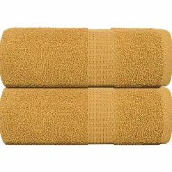 vidaXL vaskehåndklæder FROGN 2 stk. guld 30x30 cm 360 gsm