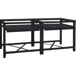vidaXL Vaskemaskine Pedestal 2 pcs Sort 120 x 56 x 52 cm Stål