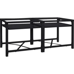 vidaXL Vaskemaskine Pedestal 2 pcs Sort 120 x 56 x 52 cm Stål