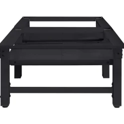 vidaXL Vaskemaskine Pedestal 2 pcs Sort 124,5 x 61,5 x 32,5 cm Stål