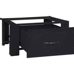 vidaXL Vaskemaskine Pedestal Sort 64 x 55 x 32,5 cm Stål