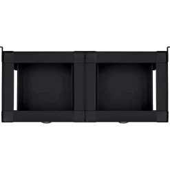 vidaXL Vaskemaskine Pedestal 2 pcs Sort 127 x 54,5 x 32,5 cm Stål