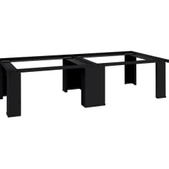 vidaXL Vaskemaskine Pedestal 2 pcs Sort 127 x 54,5 x 32,5 cm Stål