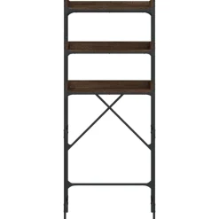 vidaXL vaskemaskinereol 67x25x163 cm konstrueret træ brunt egetræ