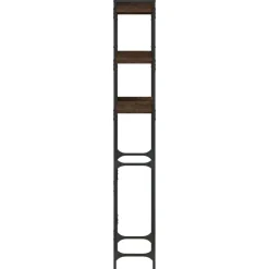 vidaXL vaskemaskinereol 67x25x163 cm konstrueret træ brunt egetræ