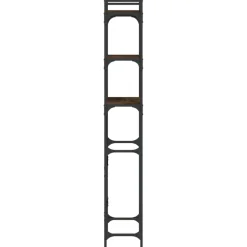 vidaXL vaskemaskinereol 67x25x163 cm konstrueret træ brunt egetræ