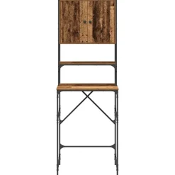 vidaXL Vaskemaskineskab Gammelt træ 68 x 48,5 x 194 cm Konstrueret træ