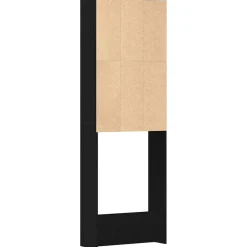vidaXL Vaskemaskineskab Sort eg 64 x 24 x 190 cm Konstrueret træ