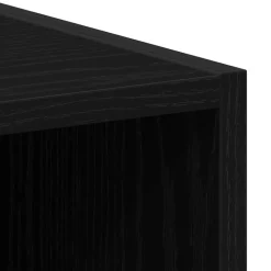 vidaXL Vaskemaskineskab Sort eg 64 x 24 x 190 cm Konstrueret træ