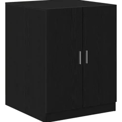 vidaXL Vaskemaskineskab Sort eg 70,5 x 71,5 x 91,5 cm Konstrueret træ