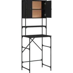 vidaXL vaskemaskineskab 68x48,5x194 cm sort