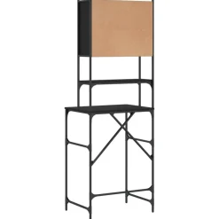 vidaXL vaskemaskineskab 68x48,5x194 cm sort