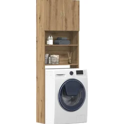 vidaXL vaskemaskineskab 64x24x190 cm konstrueret træ kunsteg