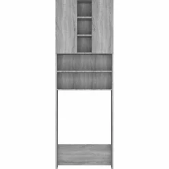 vidaXL vaskemaskineskab 64x25,5x190 cm grå sonoma-eg