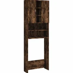 vidaXL vaskemaskineskab 64x25,5x190 cm røget egetræsfarve