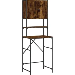 vidaXL vaskemaskineskab 68x48,5x194 cm røget egetræsfarve