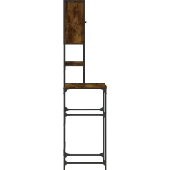 vidaXL vaskemaskineskab 68x48,5x194 cm røget egetræsfarve