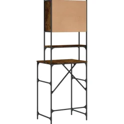 vidaXL vaskemaskineskab 68x48,5x194 cm røget egetræsfarve
